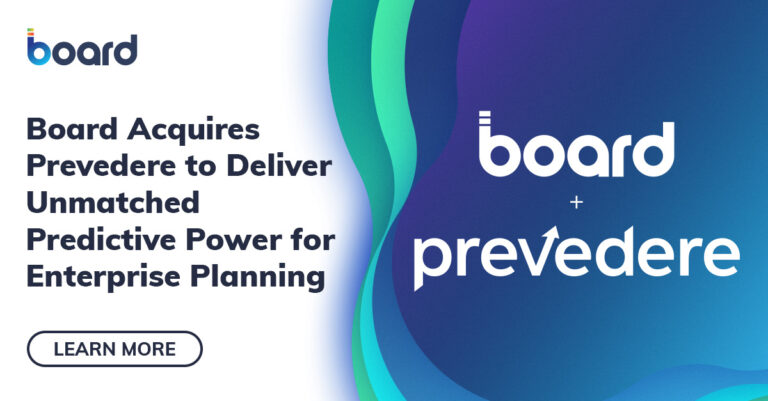 Board Acquires Prevedere to Deliver Unmatched Predictive Power for Enterprise Planning