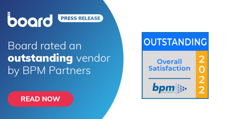 Board International nominata vendor “dominante” con un rating “Outstanding” nella Annual Vendor Landscape Matrix di BPM Partners