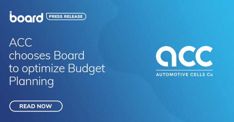 Fast-growing Automotive Cells Company (ACC) Optimizes Budget Planning with Board