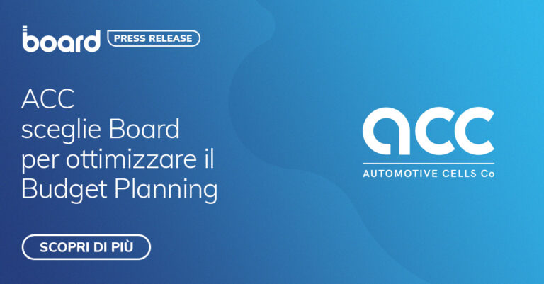 Automotive Cells Company (ACC) sceglie Board International per ottimizzare la pianificazione del budget