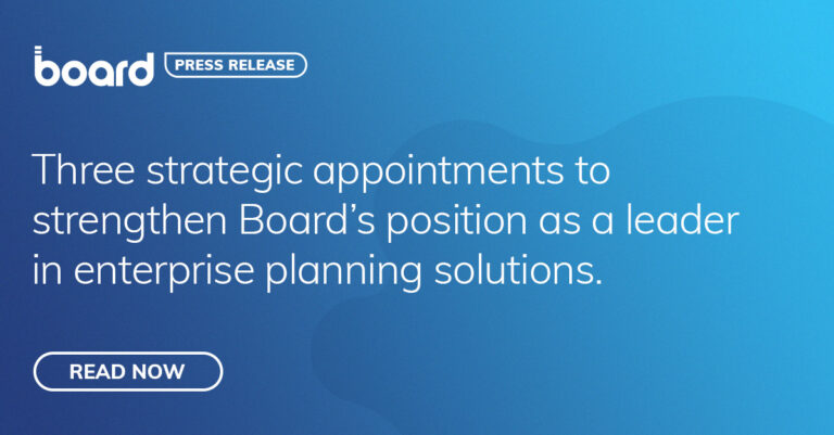 Three strategic appointments to strengthen Board’s position as a leader in enterprise planning solutions.