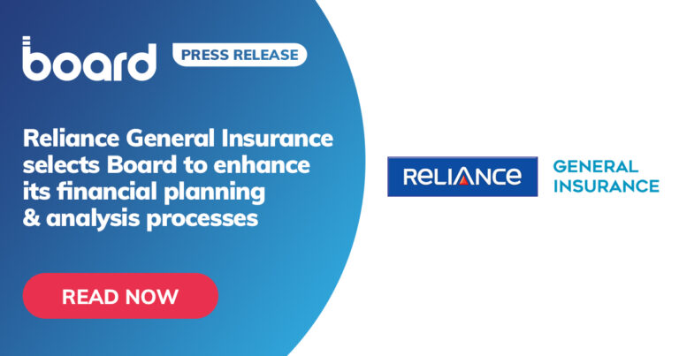 Reliance General Insurance selects Board to enhance its financial planning & analysis processes