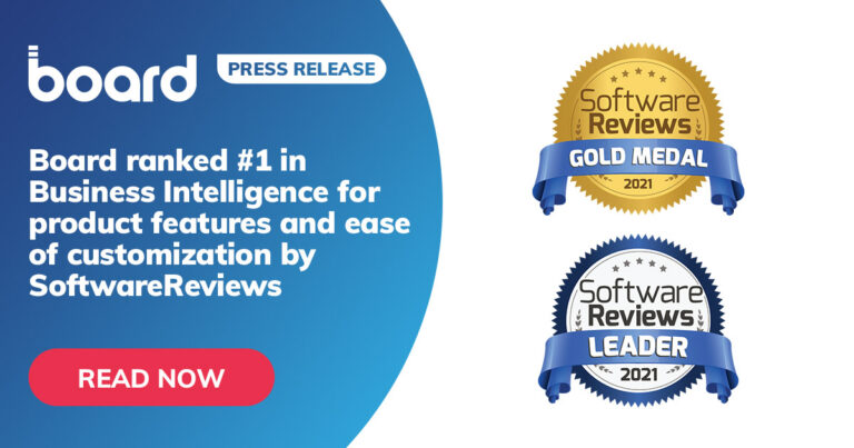 Board designée solution numéro #1 pour la Business Intelligence par SoftwareReviews grâce à ses fonctionnalités avancées et sa facilité d’utilisation