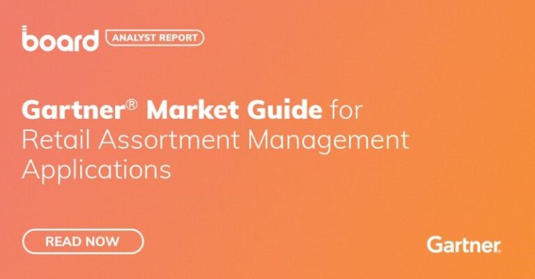 Board designado Proveedor representativo en la Guía de mercado de Gartner® 2022 para Aplicaciones de Retail Assortment Management: Productos con ciclo de vida breve