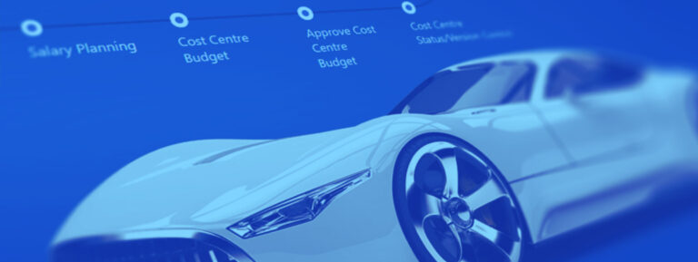 Sports car on blue background