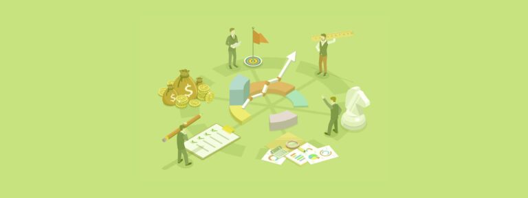 Various departments contributing to a single plan to increase business performance